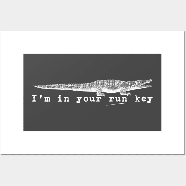 Run key gator Wall Art by HackSwag.co